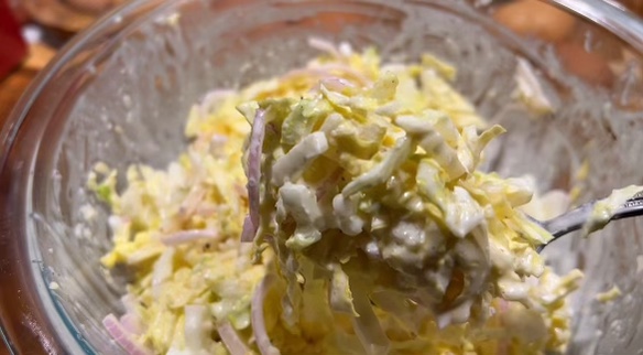 Napa Cabbage and Shallot Slaw