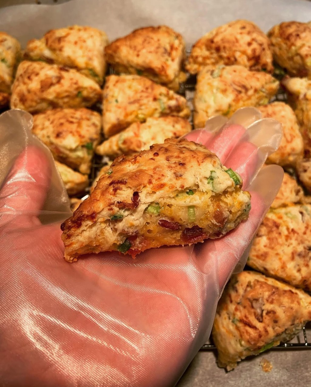 Cheddar Bacon and Scallion Scones