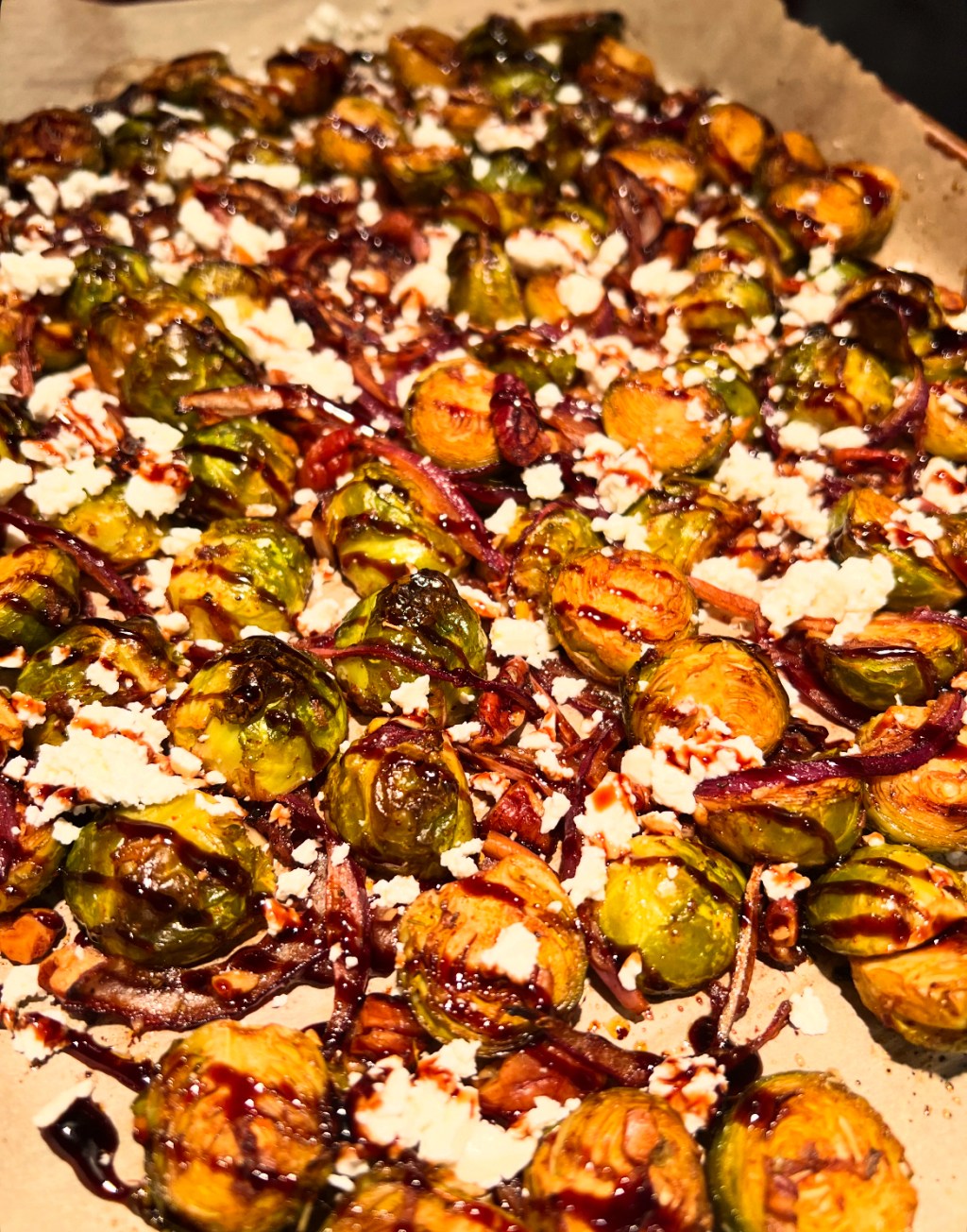 Roasted Balsamic Brussel Sprouts with&nbsp;Feta